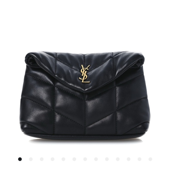 Saint Laurent Black LouLou Mini Puffer Pouch Clutch - Brand New!🖤 - Picture 2 of 12